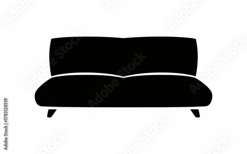 black leather sofa