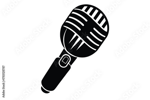 microphone vector icon silhouette