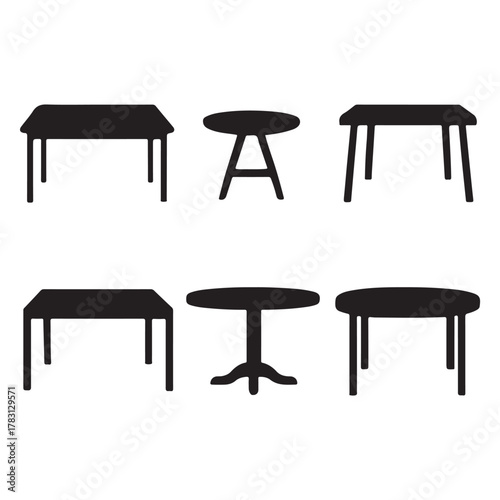 different shape table vector