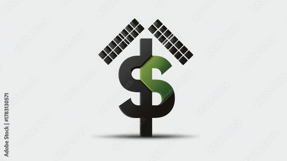 Obraz premium dollar sign on a white background