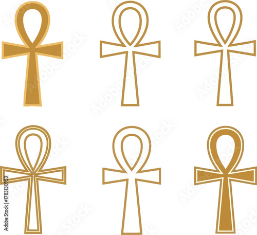 ankh symbol flat design vector art