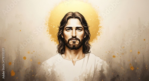 Jesus Christ Portrait Divine Savior Artwork Faith Hope Love Religious Wall Decor