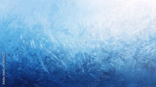 Frosty Ice Crystals Texture Winter Background Abstract Cold Surface Macro Closeup