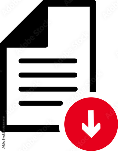 Pdf file download vector icon