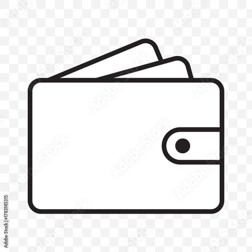 Wallet card cash icon vector illustration.