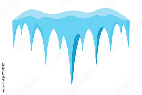 icicles on a white background