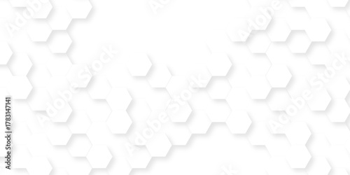 White paper texture abstract grid tile seamless hexagon wall creative metal business wallpaper texture background.	
