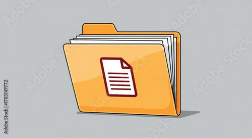 Download folder icon vector illustration file management document organization data storage and backup system