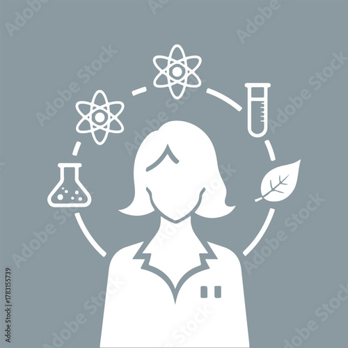 World Science Day for Peace and Development Vector Illustration — Global Innovation, Sustainable Technology, Education and Science Unity Concept