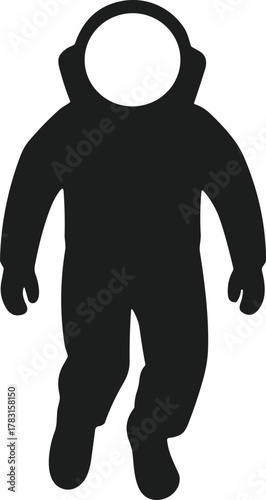 Astronaut silhouette vector graphic space suit