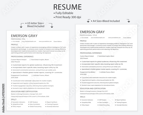 resume format editable template