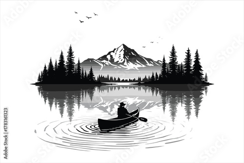 vector illustration of a boat