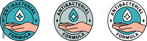 Three antibacterial formula hand soap illustrations  antibacterial, formula, hand, soap, illustration, clean, hygiene, health, drop, water, protection, care, sanitizer, medical, disease, virus, bacter