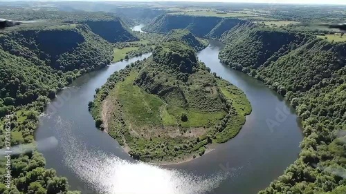 Aerial view of the river