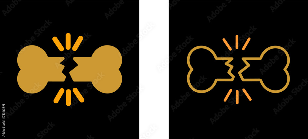 Fototapeta premium Bone Fracture Vector Icon