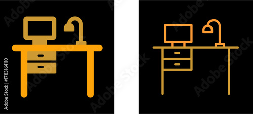 Working Desk Vector Icon