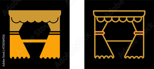 Curtains  Vector Icon