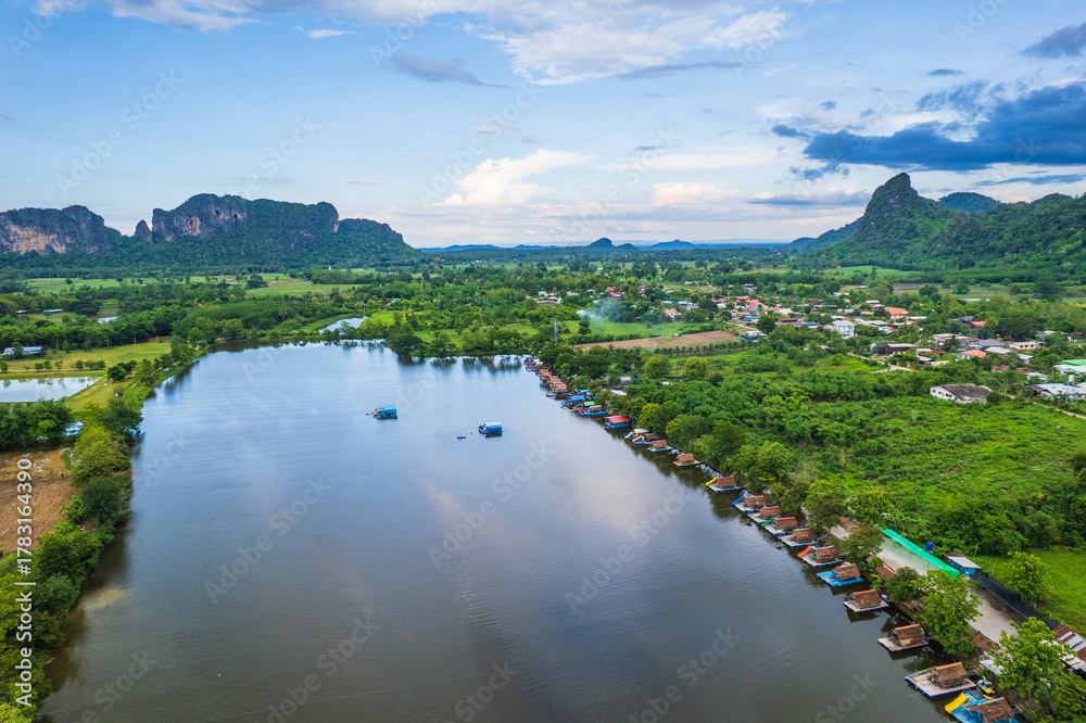 Fototapeta premium Landscape of Tad Kha Reservoir, Loei province,Thailand.
