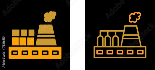 Nuclear Plant Vector Icon