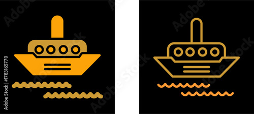Steamship Vector Icon