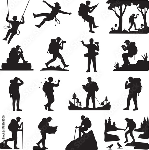 Human Silhouette Actions and Movements Collection