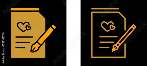 Marriage Contract Vector Icon