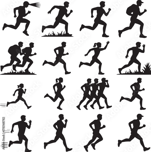 Human Silhouette Actions and Movements Collection