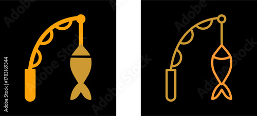 Fotografie Fishing Vector Icon
