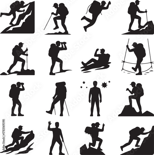 Human Silhouette Actions and Movements Collection