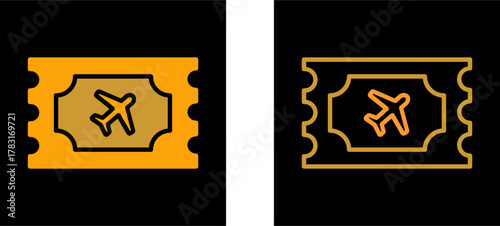 Plane Tickets Vector Icon