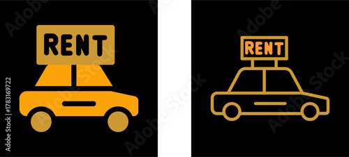 Rent a Car Vector Icon