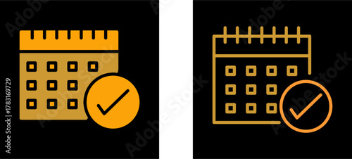 Marked Calendar Vector Icon