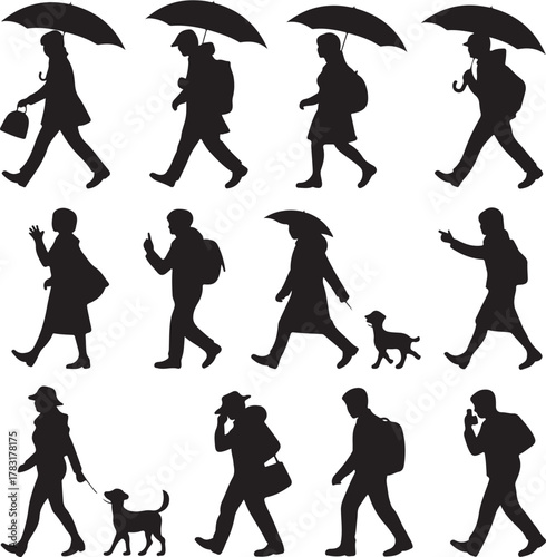 Human Silhouette Poses and Actions Collection