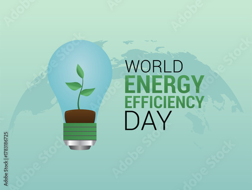 Vector graphic of Energy Efficiency Day for Energy Efficiency Day celebration.