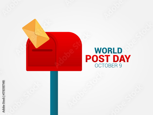 Vector graphic of World Post Day for World Post Day celebration.