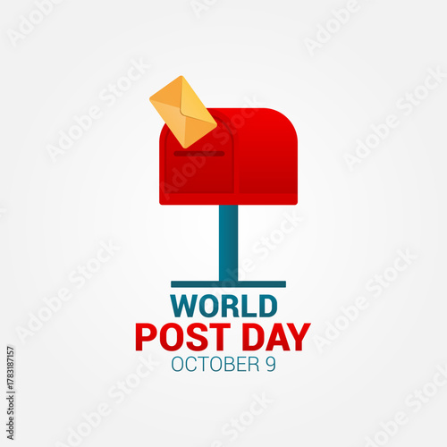 Vector graphic of World Post Day for World Post Day celebration.