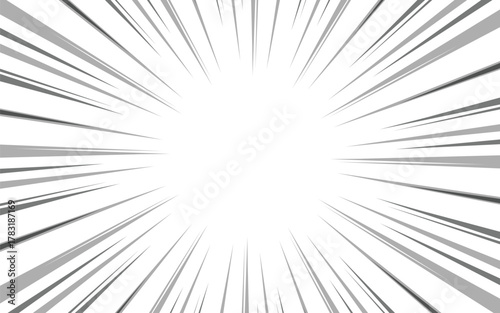 Background material used in Japanese manga. Monochrome simple effect lines