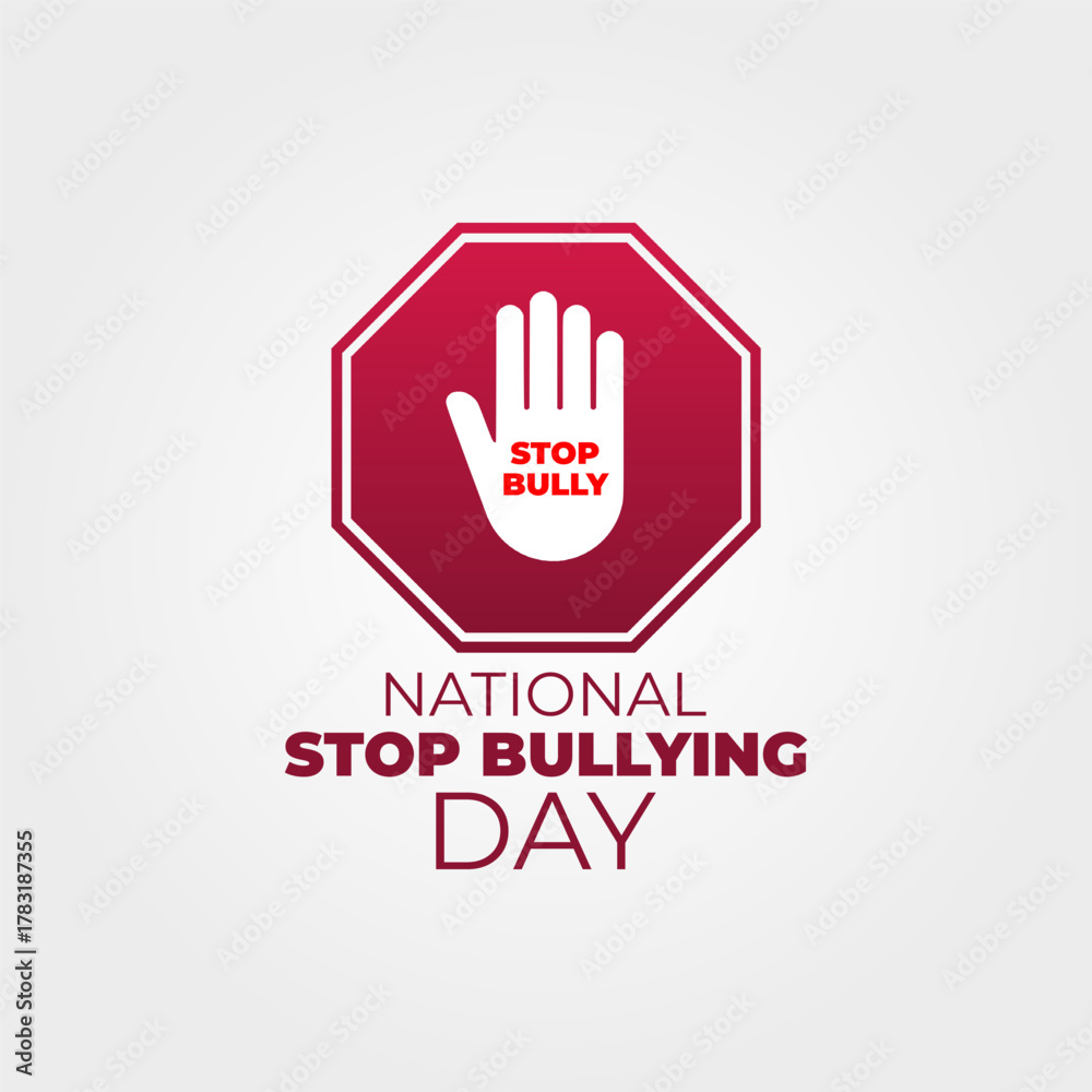 Fototapeta premium Vector graphic of National Stop Bullying Day for National Stop Bullying Day celebration.