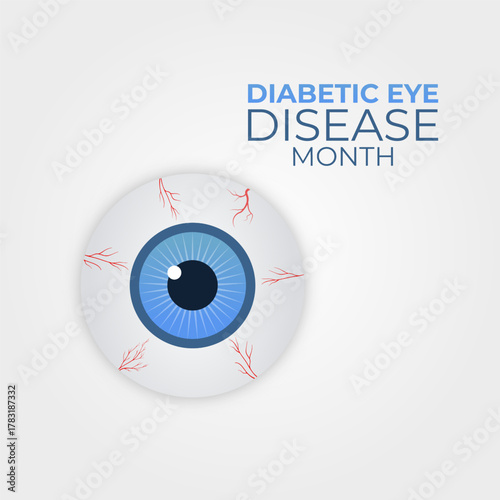 Vector graphic of Diabetic Eye Disease Month for Diabetic Eye Disease Month celebration.