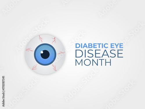 Vector graphic of Diabetic Eye Disease Month for Diabetic Eye Disease Month celebration.