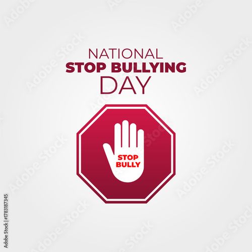 Vector graphic of National Stop Bullying Day for National Stop Bullying Day celebration.