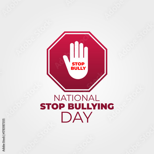 Vector graphic of National Stop Bullying Day for National Stop Bullying Day celebration.