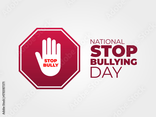 Vector graphic of National Stop Bullying Day for National Stop Bullying Day celebration.