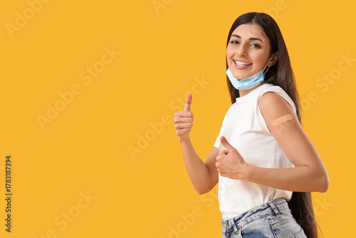 Young woman with medical ma...