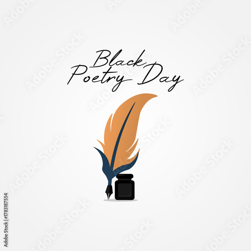 Vector graphic of Black Poetry Day for Black Poetry Day celebration.