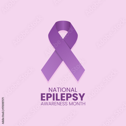 Vector graphic of National Epilepsy Awareness Month for National Epilepsy Awareness Month celebration.