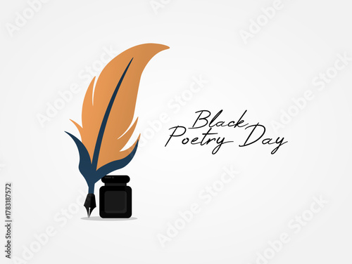 Vector graphic of Black Poetry Day for Black Poetry Day celebration.