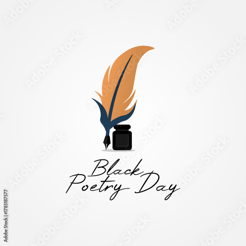 Vector graphic of Black Poetry Day for Black Poetry Day celebration.