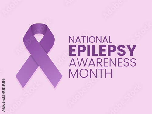 Vector graphic of National Epilepsy Awareness Month for National Epilepsy Awareness Month celebration.