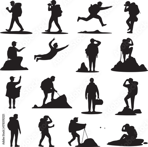 Human Activity Silhouette Vector Bundle
